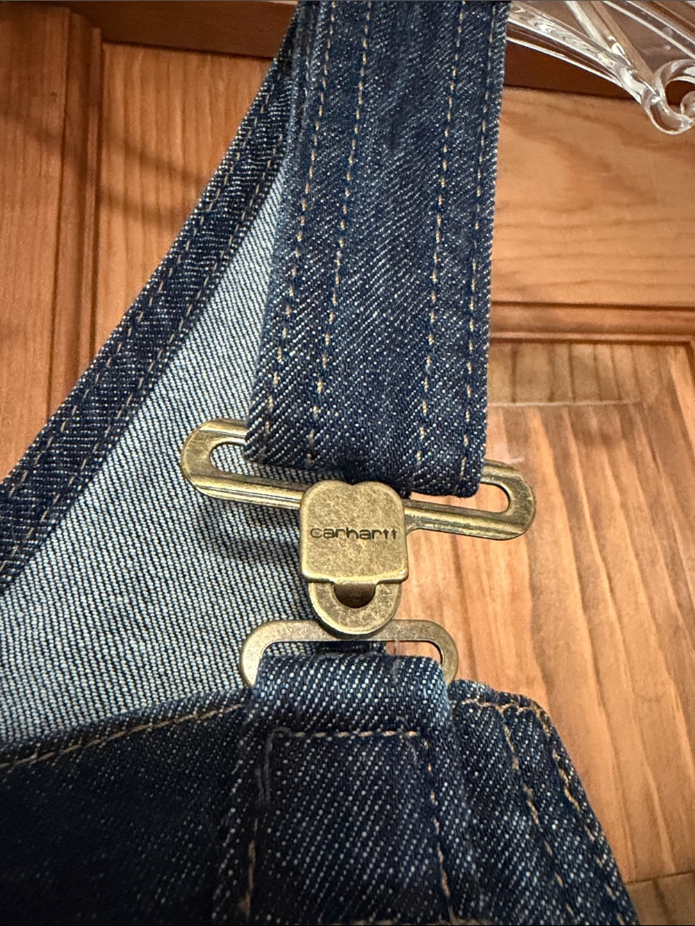 Carhartt Women's Dark Indigo Denim Overalls - Classic Workwear - Picture 3 of 6
